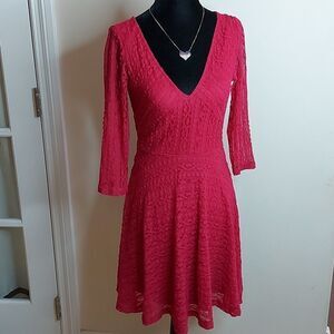 Lush fuschia lace dress sz. S